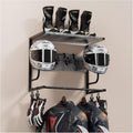 Motorcycle Helmet Holder Wall Mounted, Helmet Holder Wall Mount with Helmet Rack, Motorcycle Helmet Rack for Most of Helmet and Clothes