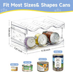Cat Food Organizer,Can Organizer for Pantry,2-Layers Transparent Cat Food Can Organizer Container Holds 36 (3.5oz) Cans,Canned Cat Food Organizer and Storage for Countertop Kitchen Cabinet