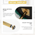 Velvet Dining Chairs Set of 4, Modern Upholstered Dining Chairs with Gold Metal Legs for Dining Room, Vanity, Kitchen, Living Room(Green)