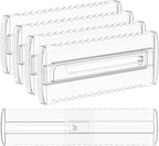 4 Pack 4" High Drawer Dividers for Clothes, 10.2"-16.5" Expandable Dresser Drawer Organizers, Adjustable Plastic Clear Drawer Separators for Kitchen, Baby Clothing, Socks, Underwear, Bedroom