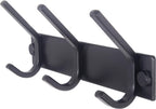 WEBI Coat Rack Wall Mounted,3 Coat Hooks for Hanging Coats,Heavy Duty Metal Hook Rack Hook Rail Coat Hanger Wall Coat Rack with Hooks for Clothes Entryway Jacket,Black