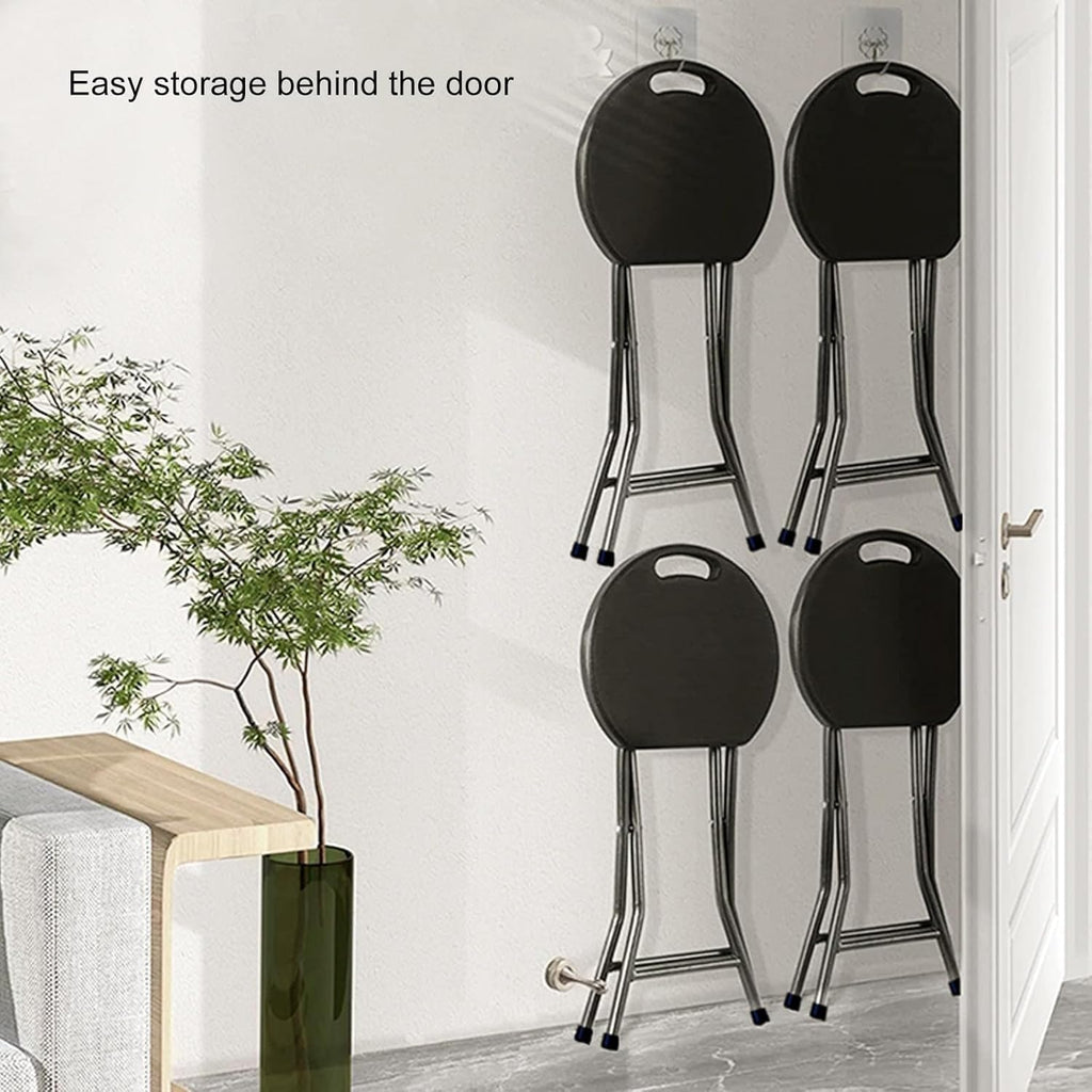 Folding Stool - Folding Chairs for Outside, Backless Stool with Capacity for Kitchen Or Rec Room - Portable(Yellow)