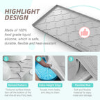SIKADEER 40" x 22" Under Sink Mat Waterproof, Silicone Mat Kitchen Drawer Shelf and Cabinet Liner, Sink Protector for Kitchen Organizers and Storage, Boot Tray Pet Food Mats