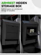 6PCS Center Console Organizer Tray for 2024 2025 Toyota Tacoma Accessories, Armrest Hidden Storage Box, Rear and Console Cup Holder Glove and Armrest Storage Box with Insert Divider for Toyota Tacoma