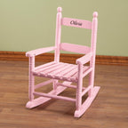 Miles Kimball Custom Pink Children's Rocker - Black Font