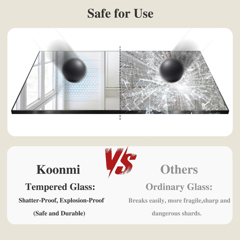 Koonmi Black Mirrors for Wall, 30x60 Inch Bathroom Mirror, Rectangular Wall M...