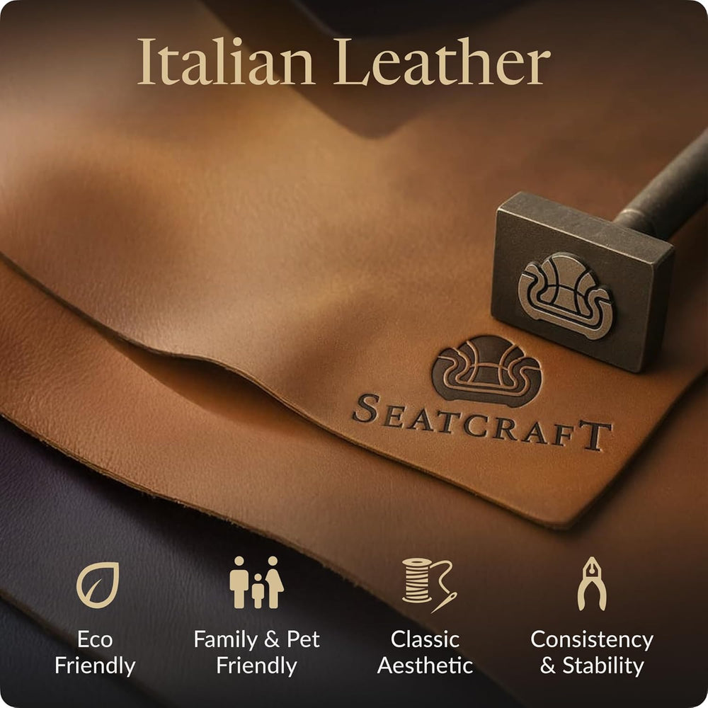 Seatcraft Diamante Black/Tan Oak Italian Leather Home Theater Seating, Zero G...