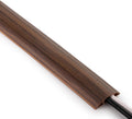 ZhiYo 3.6ft Cord Covers for Wires on Floor, Cord Hider Floor Hide Extension Cords, Soft PVC Cable Cover Cable Protector, Wire Cavity W0.62in H0.31in, Smoked Brown Wood