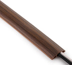 ZhiYo 3.6ft Cord Covers for Wires on Floor, Cord Hider Floor Hide Extension Cords, Soft PVC Cable Cover Cable Protector, Wire Cavity W0.62in H0.31in, Smoked Brown Wood