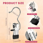 12 Pack Pants Hangers with Clip,Legging Organizer for Closet Hanging, Space Saving Yoga Pants Hangers Clip Hangers Closet Organization,Closet Organizers and Storage for Jeans,Shorts,Skirts,Hats