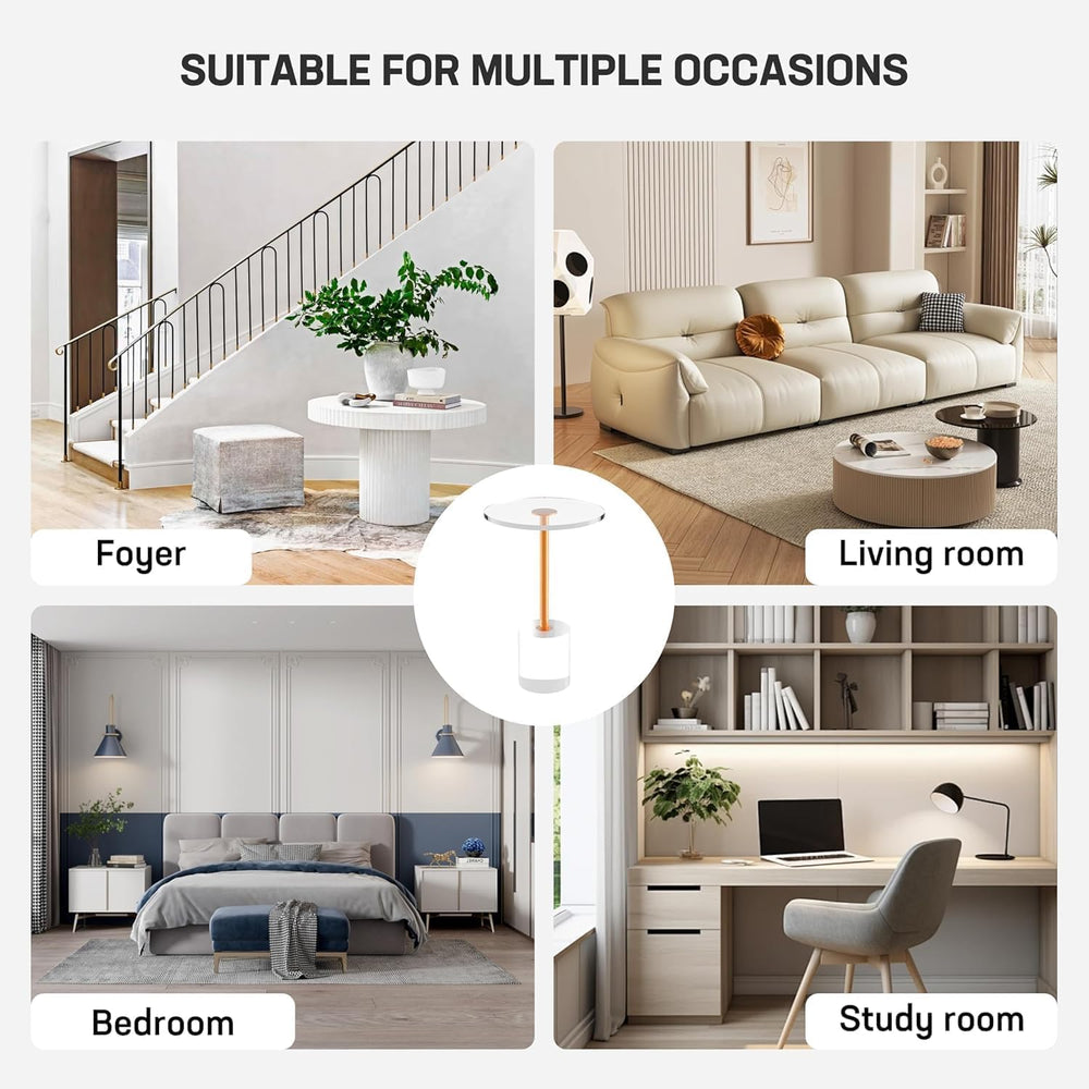 Acrylic Side Table, Acrylic End Table, Clear Round Side Table/Modern Drink Ta...