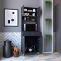 Pantry Piacenza Two-Door Cabinet for Kitchen Storage - Black Wengue Finish