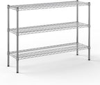 14" Deep x 48" Wide x 34" Height Wire Shelving Kit | 3-Tier | NSF Commercial Storage Rack Unit