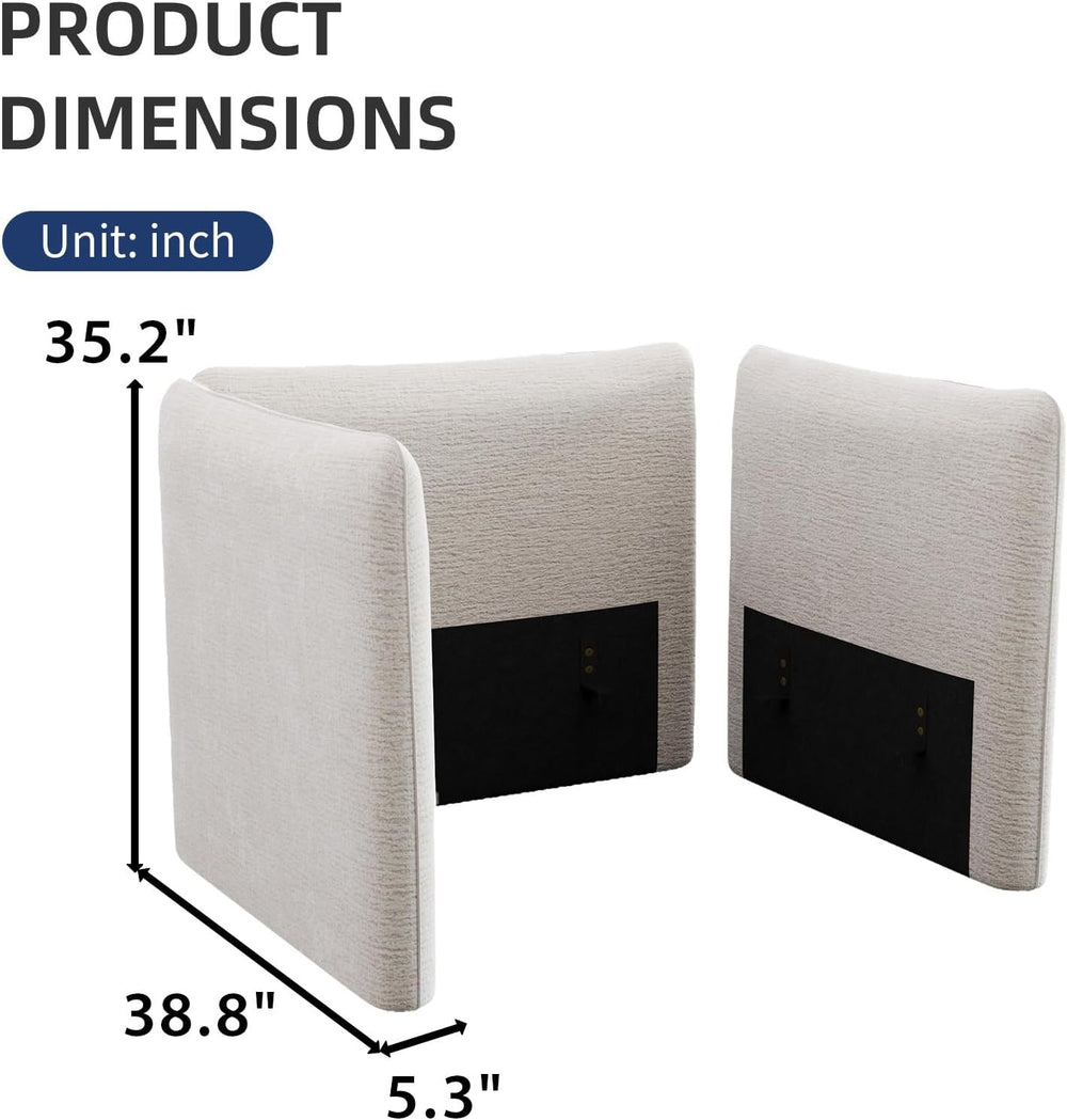 DreamDashio Chenille Armrest/Backrest Adjustable Angle for Modular Sectioanl ...