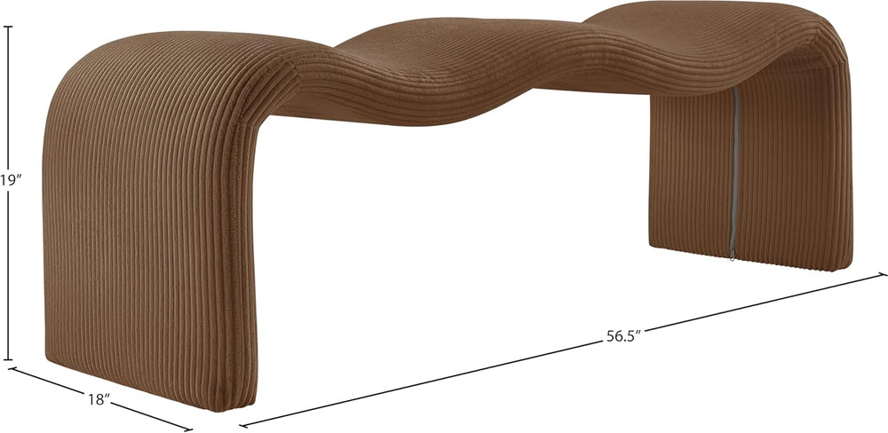 Meridian Furniture 22097Saddle Willow Collection Modern | Contemporary Bench ...