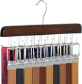 TOPIA HANGER 20 Hooks Belt Tie Hanger Space Saving for Closet, 2 IN 1 Belt Ties Racks Max 30 Belts with 30 Ties Capacity, Curved with Flat Hooks for Belts,Ties,Bras,Closet Organizers and Storage CT69A
