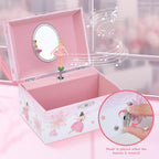 Girl's Gift Music Box with Spinning Ballerina,Fairy Design Musical Jewelry Box for Kids Jewel Storage,Toys for Girls