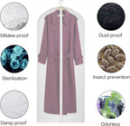60 Inch Garment Bags 20 Pack Dress Bags for Gowns, Closet Storage | Translucent, Dust-Proof, Suit Protector Cover, Strong Zipper, For Hanging Clothes, Long Dresses, Suit, Coat