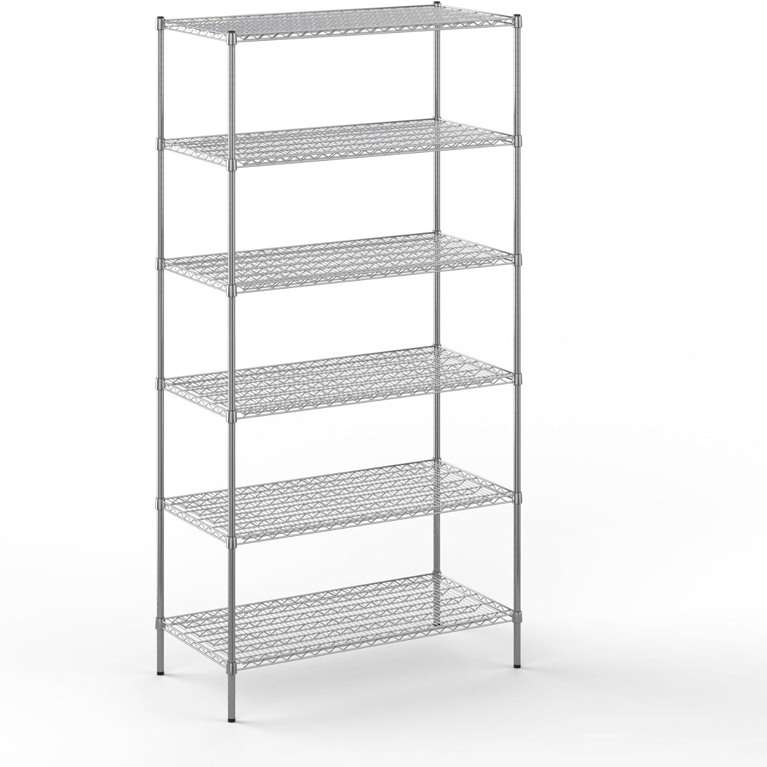 24" Deep x 48" Wide x 96" Height Wire Shelving Kit | 6-Tier | NSF Commercial Storage Rack Unit