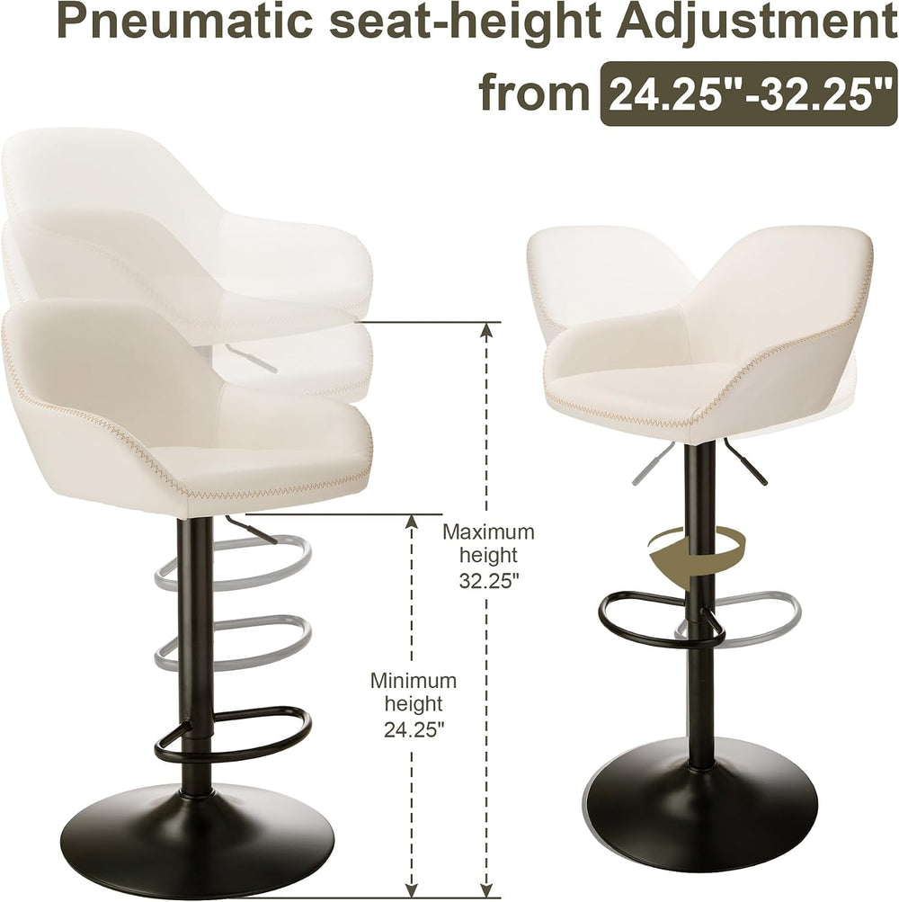 Glitzhome Bar Table and Chairs Set, Round Black Steel Pub Table with Soild El...