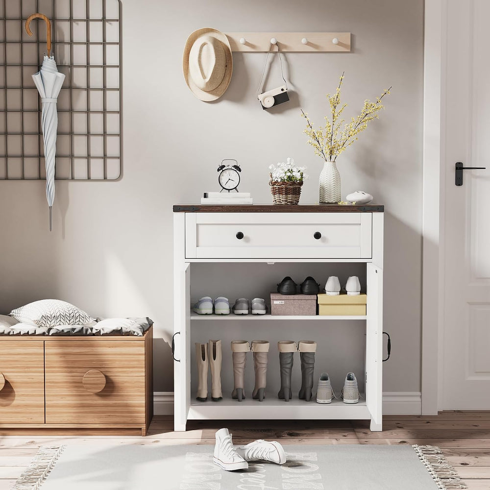 Farmhouse Sideboard Buffet Cabinet with Storage and Adjustable Shelf, Accent ...