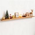 Fun Memories 72 Inch Floating Shelves for Wall, Solid Elm Wood Wall Shelf for Home Decor, Heavy-Duty Hardwood Floating Shelf for Bedroom, Bathroom, Living Room, Set of 1