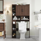 Over The Toilet Storage Cabinet, Farmhouse Storage Cabinet Over Toilet with Barn Door，Home Space-Saving Toilet Rack, for Bathroom, Restroom, Laundry