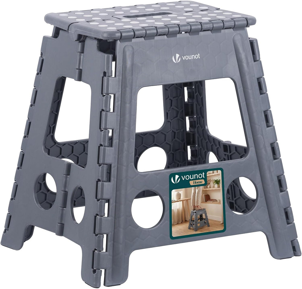 VOUNOT® Folding Step Stool, Portable Stepping Stool with Carrying Handle, Ant...