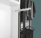 Rev-A-Shelf BRC-14CR 14-Inch Wall Mounted Pullout Closet Belt and Scarf Organization Rack Accessories Holder Hanger with 9 Hooks, Chrome (2 Pack)