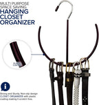 EASYVIEW Belt Scarf Hanger Space Saving Organizer Hanging Multi Purpose Ties Shoe Rack Gym Bag Organizer Closet Organization