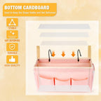 Bedside Caddy Bedside Organizer Bedside Storage Caddy with Fixed Straps and Water Bottle Holder for Home College Dorm Bunk Bed Hospital Bed Crib Bed Rails (2pcs Pink)