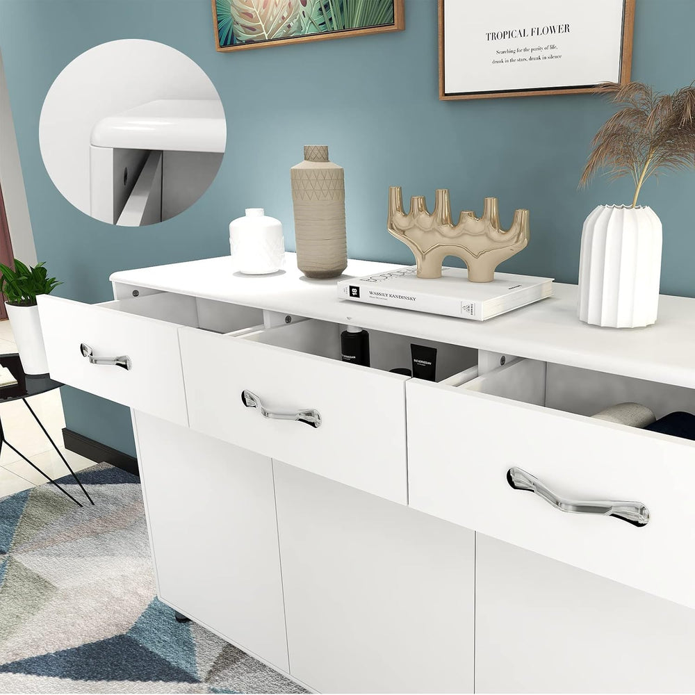 Storage Drawer File Cabinet Side Cabinet Entryway Console Side Tables with Th...