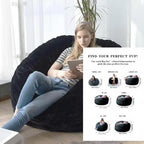Bean Bag Chair Cover (No Filler), 6ft Fluffy Washable Large Bean Bag Chairs Cover for Adults for Living Room Bedroom Furniture