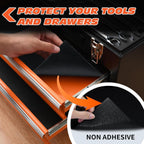 Professional Grade Tool Box Liner, Tool Box Drawer Liner 16 Ft X 16" | Black Toolbox Liner,PVC Toolbox Drawer Liners, Shelf Liner Non Slip Mat, Thick Foam Cabinet Liner