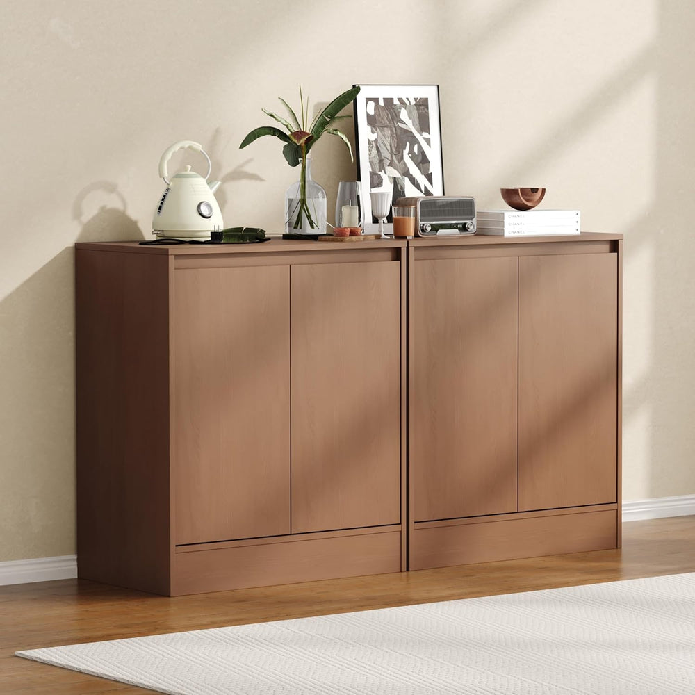 Housoul Buffet Cabinet with Storage, Coffee Bar Cabinet with 2 Doors and Adju...
