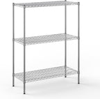18" Deep x 42" Wide x 54" Height Wire Shelving Kit | 3-Tier | NSF Commercial Storage Rack Unit