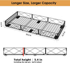 NADAMOO Large Under Bed Storage with Wheels, Low Profile Rolling Under Bed Storage Containers，Foldable Metal Under the Bed Organizer Bins for Bedroom，2 Packs