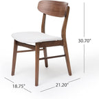 Christopher Knight Home Lucious 60" Rectangular Dining Set, 5-Pcs Set, Natural Walnut / Light Beige