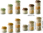 Visible Tiered Pet Treat Storage Box with Cartoon Design Cover for Dry Food and Accessories Feeding Accessories