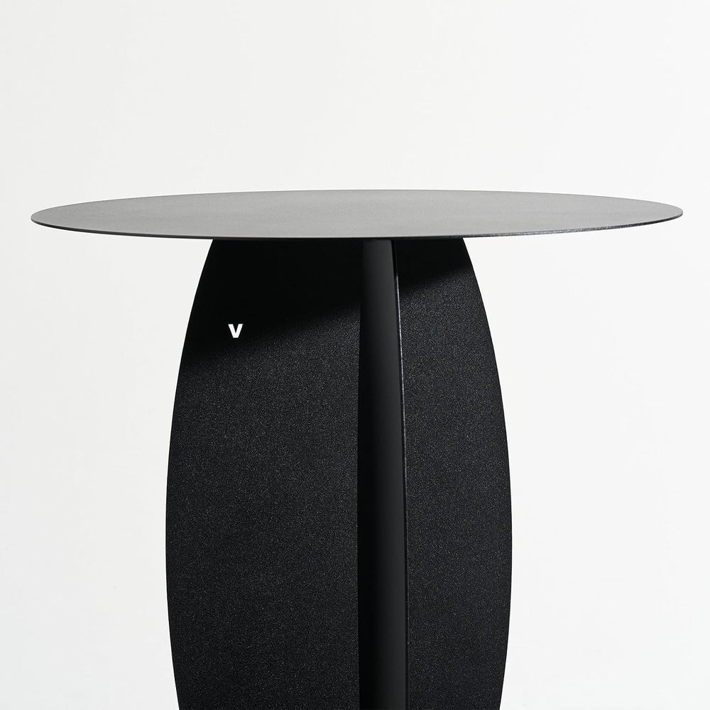 VEYRA Minimalist Round Metal End Table, 16.54" Accent Side Table, Heavy-...
