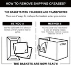 OIAHOMY Woven Storage Basket, Cotton Rope Baskets for Toys,Towel, Clothes, Used to Bathroom,Living Room,Nursery,Bedroom, 16"x12"x10"- Pack of 3, Gradient Yellow