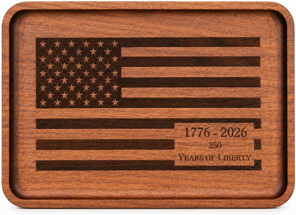 HOUNDSBAY Freedom Tray - Solid Walnut Valet Tray, Limited Edition 1/250