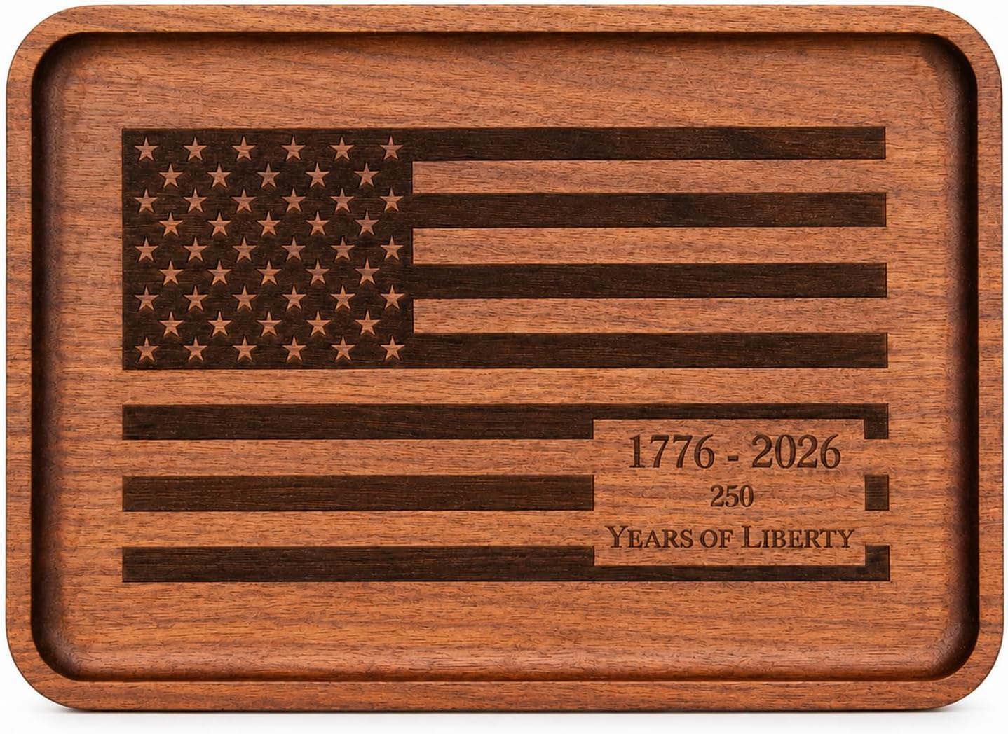 HOUNDSBAY Freedom Tray - Solid Walnut Valet Tray, Limited Edition 1/250