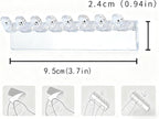 6 Pack Acrylic Necklace Hanger Wall Mounted Necklace Organizer Hanging Jewelry Organizer with 48Hooks for Necklaces, Earrings and Bracelets