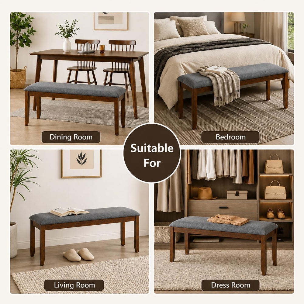 NAFORT Dining Bench Entryway Bench Upholstered Dining Bench