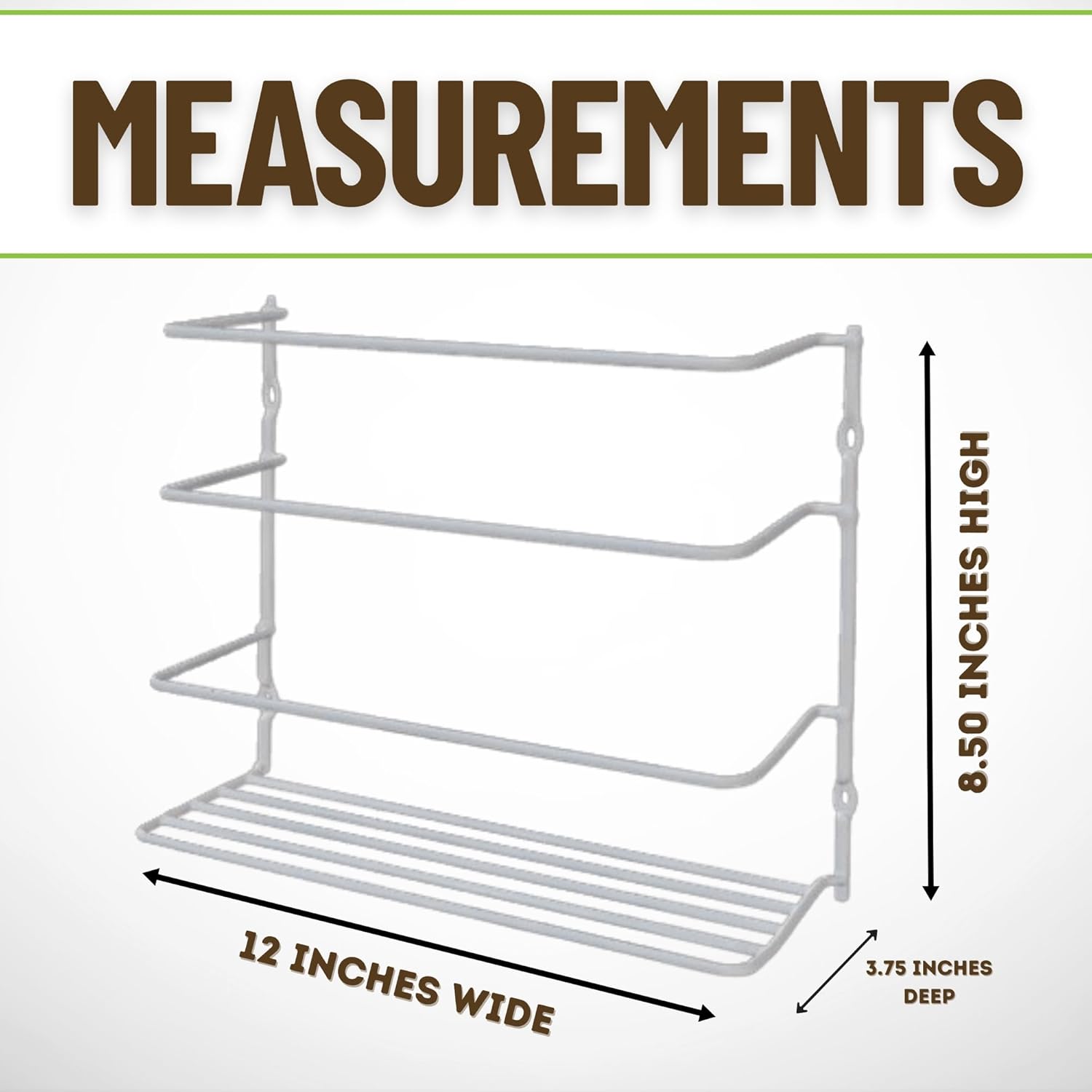 Evelots Kitchen Wrap Organizer - 2 Pack - Hold up to 4 Plastic, Foil, Paper, Wax - Cabinet Door, Wall Rack Basket - Sandwich, Freezer, Food Bag Storage - Laundry Supplies - Chrome Finished Metal