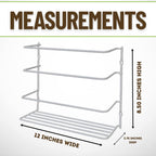 Evelots Kitchen Wrap Organizer - 2 Pack - Hold up to 4 Plastic, Foil, Paper, Wax - Cabinet Door, Wall Rack Basket - Sandwich, Freezer, Food Bag Storage - Laundry Supplies - Plastic Coated Metal