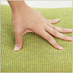 AZUMAYA Home Wooden Tropez Low Stool Textile Fabric Seat Light Green Chair CL-790CGR