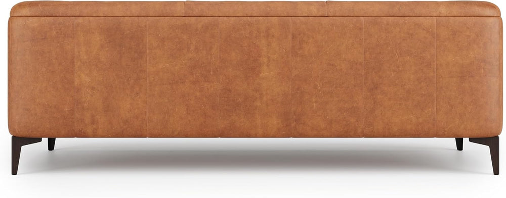 Valencia Avery Leather Couch 89" | Top Grain Nappa 11000 Leather 3 Seate...