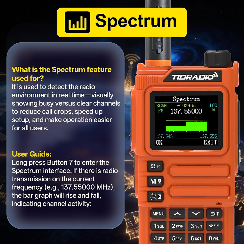 TIDRADIO TD-H9 10Watt GPS&APRS Ham Radio Multi-Band;Capable of Bluetooth ...